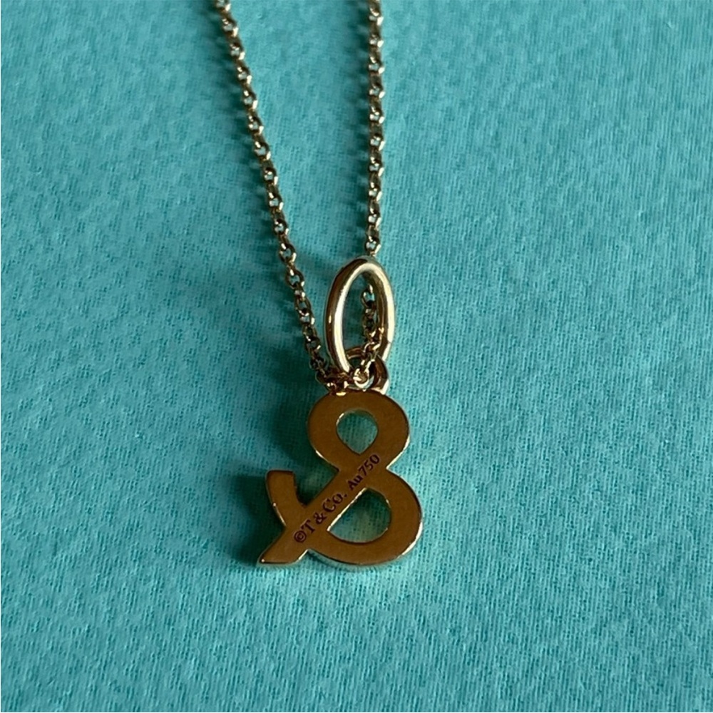 Tiffany Gold Ampersand Pendant Necklace - Picture 5 of 10